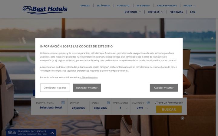 Ekraanipilt saidist besthotels.es