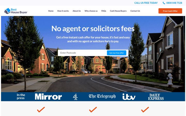 Screenshot of besthousebuyer.co.uk