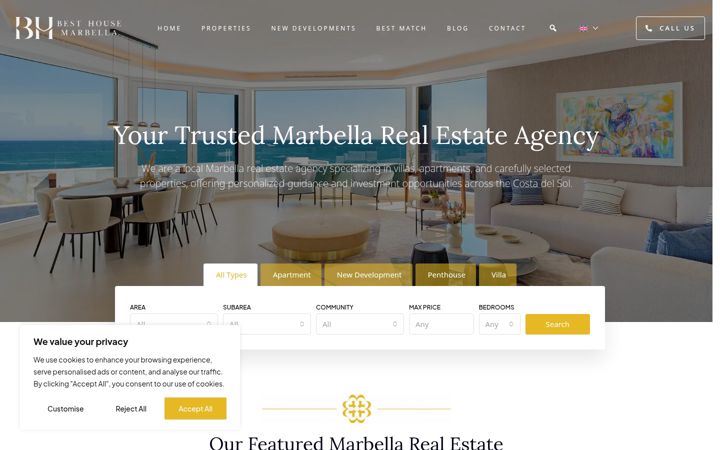 Screenshot of besthousemarbella.com