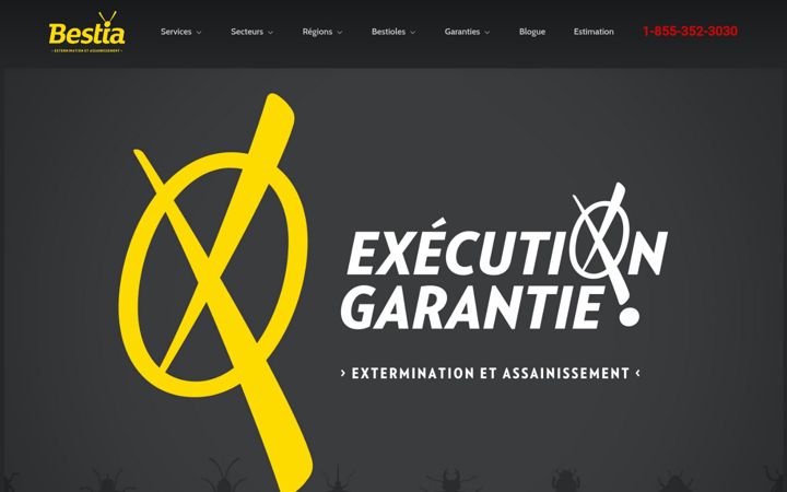 Screenshot of bestiaextermination.ca