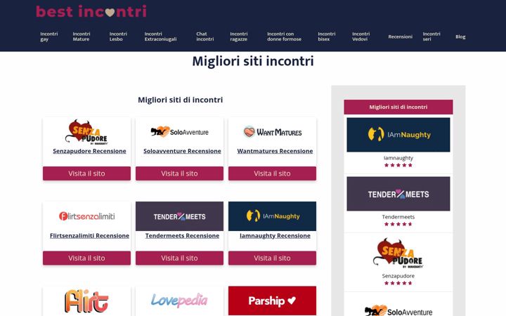 Screenshot of bestincontri.com