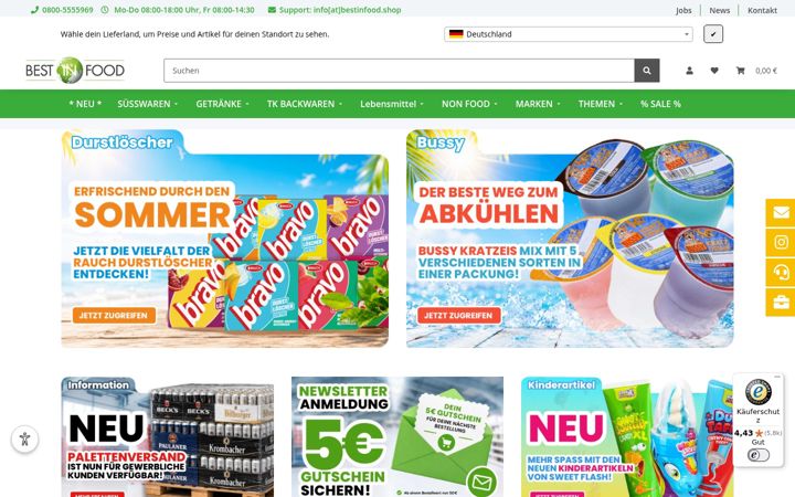 Screenshot of bestinfood.shop