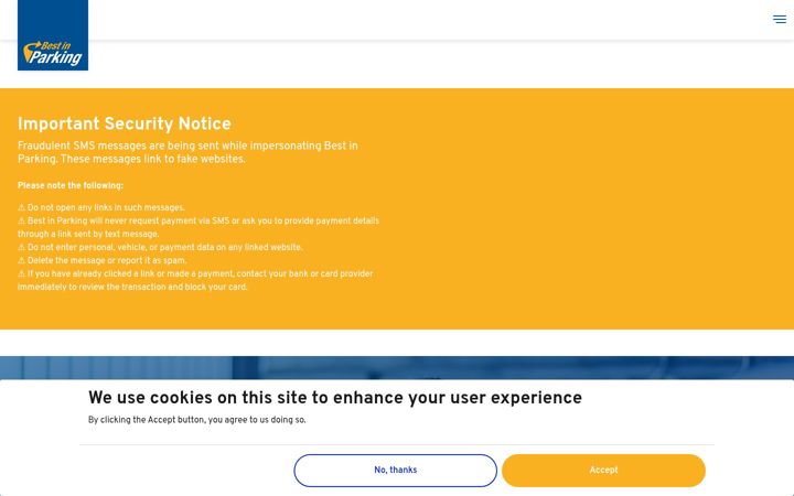 Screenshot of bestinparking.com