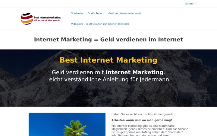 Skjermbilde av bestinternetmarketing.de