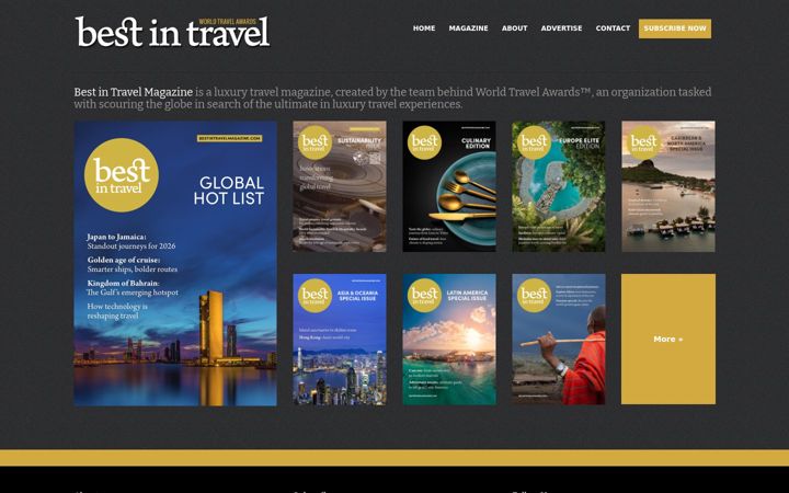 Screenshot of bestintravelmagazine.com