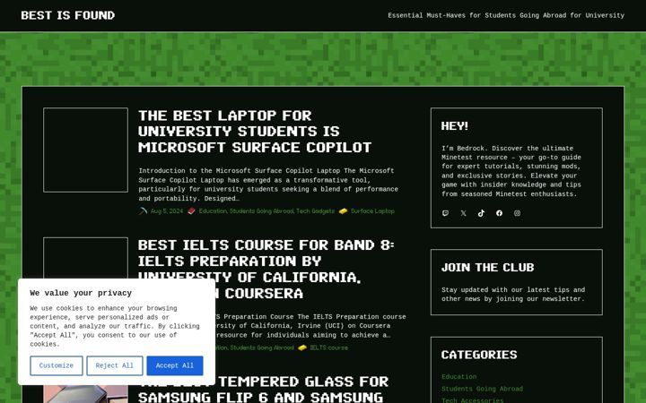 Screenshot of bestisfound.com