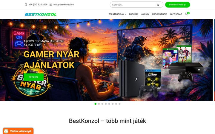 Screenshot of bestkonzol.hu