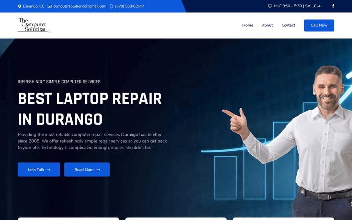 Screenshot of bestlaptoprepairdurango.com