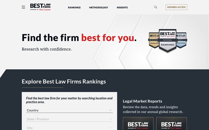 Screenshot of bestlawfirms.com