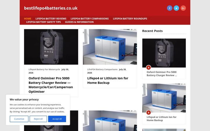 Zrzut ekranu bestlifepo4batteries.co.uk