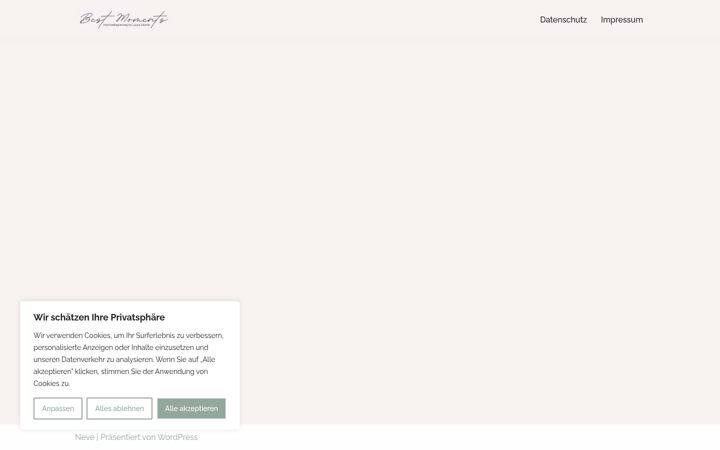 Screenshot of bestmoments-hochzeitsplanung.de