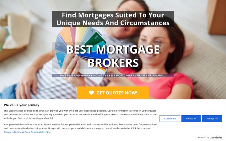 Skjermbilde av bestmortgagebrokers.ie