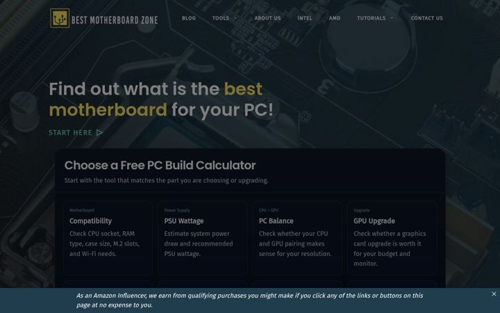 Screenshot of bestmotherboardzone.com