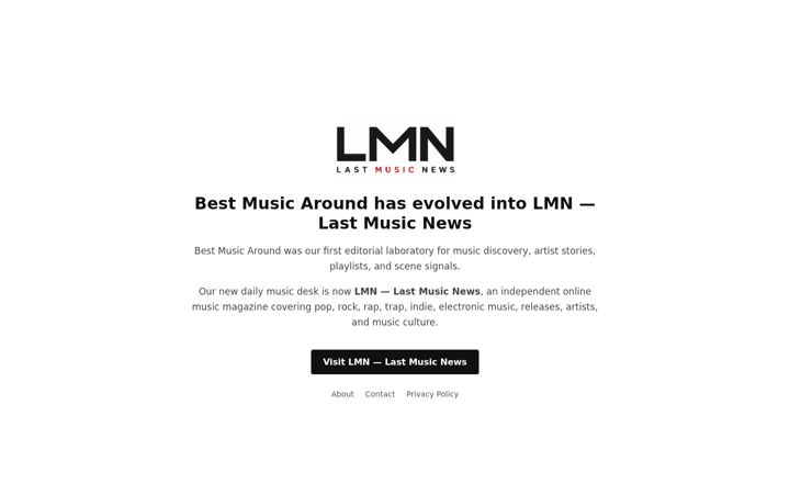 Screenshot of bestmusicaround.com