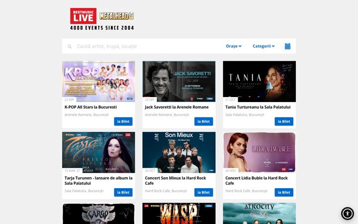 Screenshot of bestmusiclive.ro