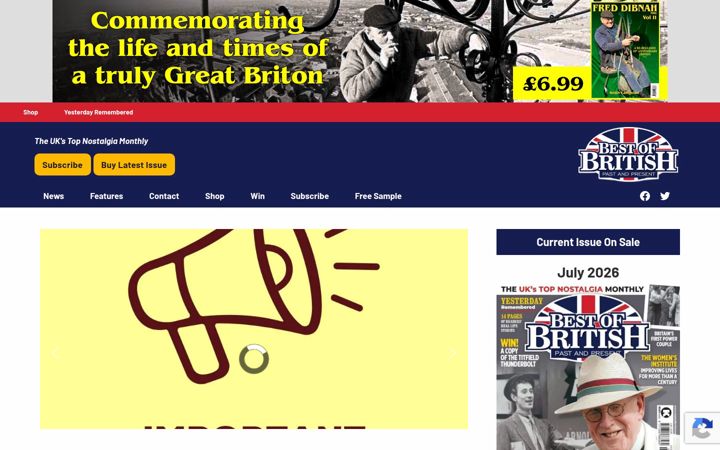 Screenshot of bestofbritishmag.co.uk