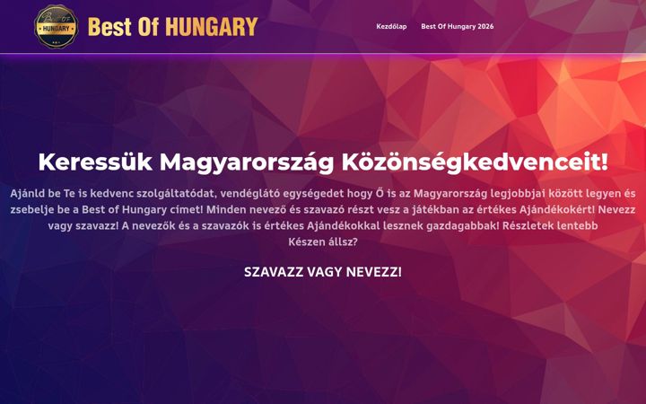 Screenshot of bestofhungary.hu