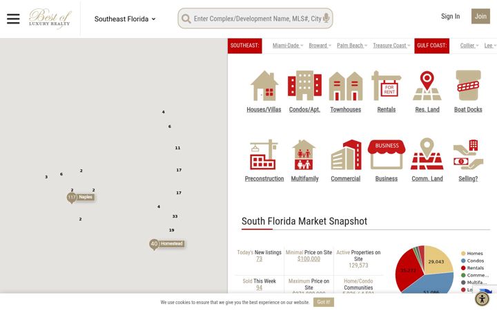 Screenshot of bestofluxuryrealty.com