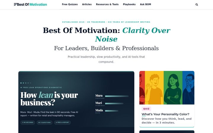 Screenshot of bestofmotivation.com