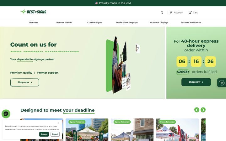 Screenshot of bestofsigns.com
