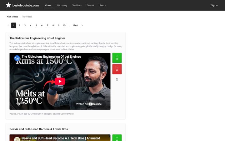 Screenshot of bestofyoutube.com