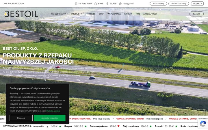 Skärmbild av bestoil.pl