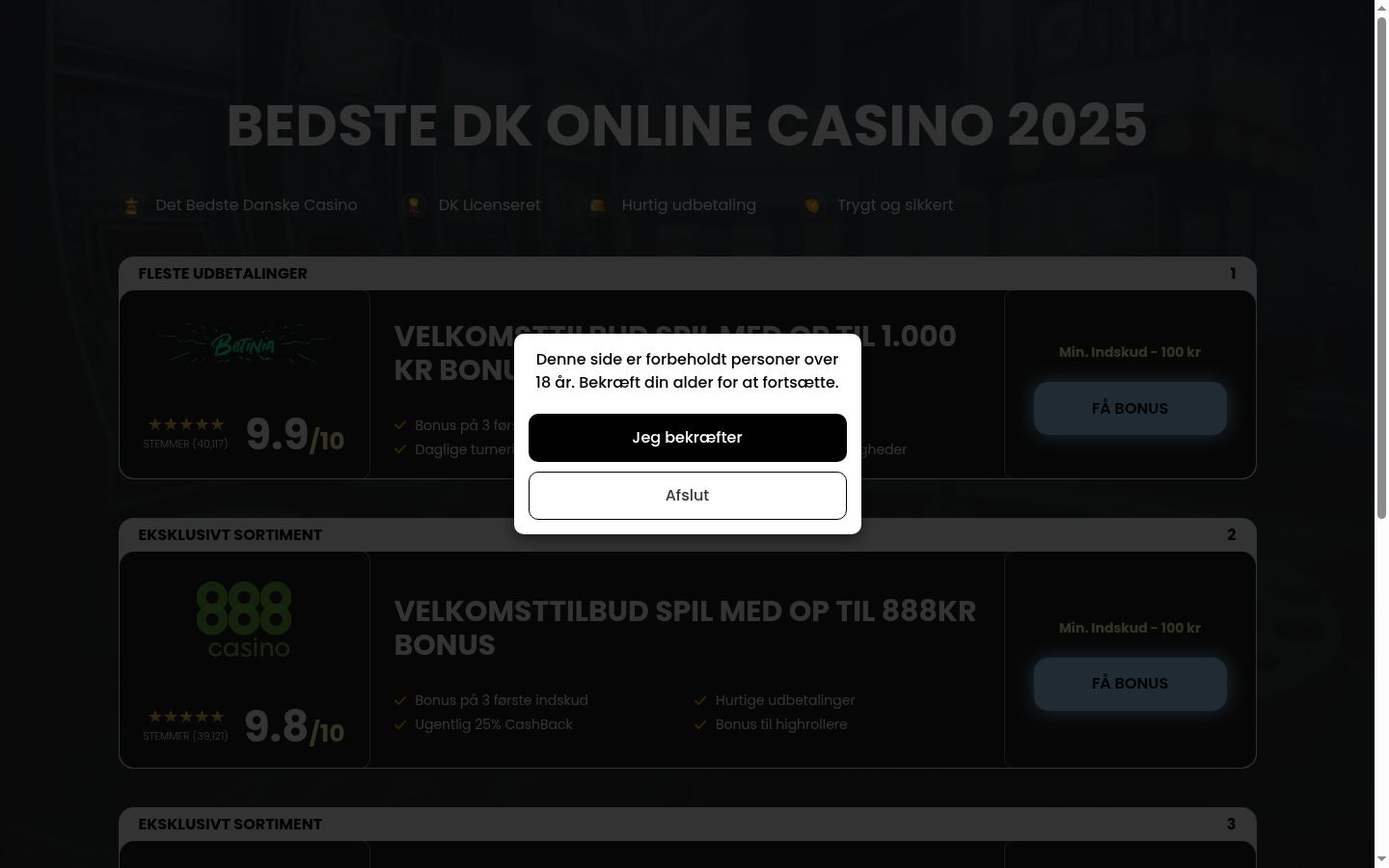 Sutikimo reklamjuostės, rodytos prieš bet kokią sąveiką, ekrano kopija