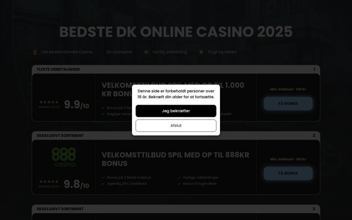Screenshot of bestonlinedkcasinos.com