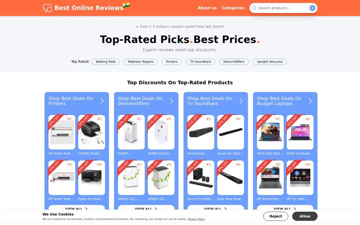Screenshot of bestonlinereviews.in