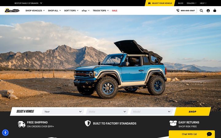 Screenshot of bestop.com