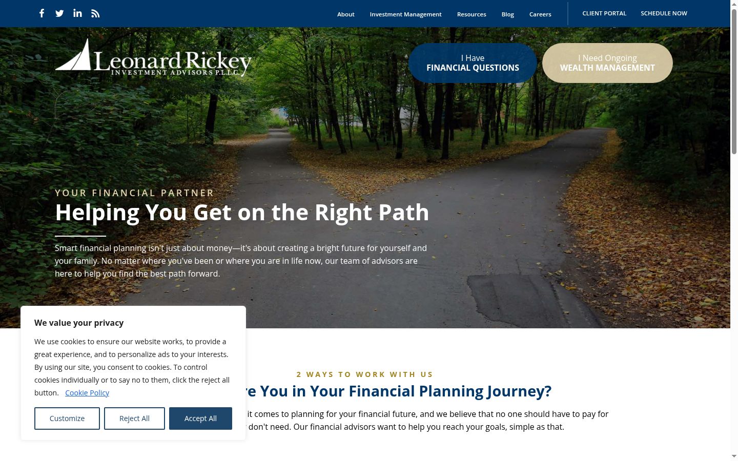 Screenshot of the consent banner shown before any interaction