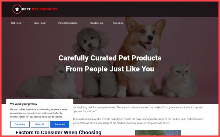 Screenshot von bestpetproducts.co.uk