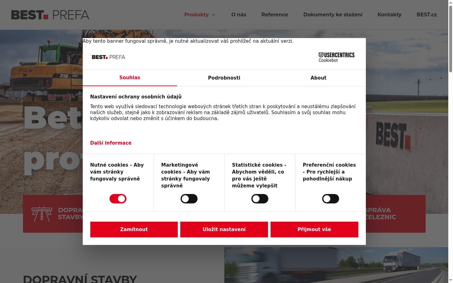 Screenshot tal-banner tal-kunsens muri qabel kwalunkwe interazzjoni