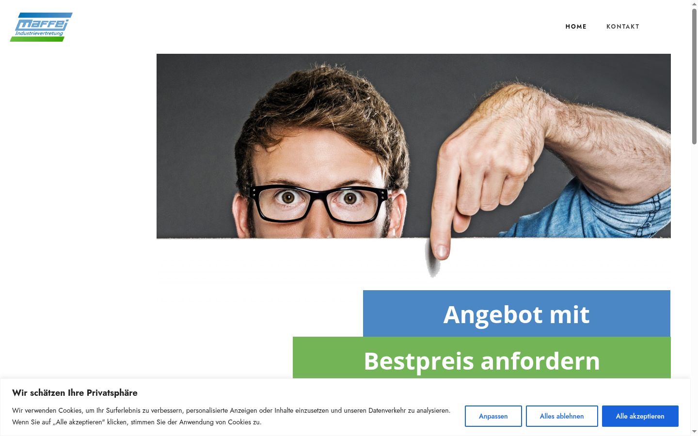Ekrānuzņēmums ar piekrišanas baneri, kas tika rādīts pirms jebkādas mijiedarbības