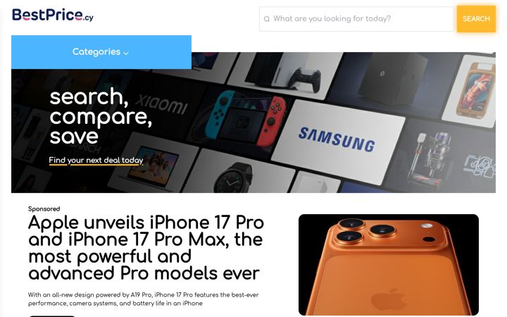 Screenshot of bestprice.cy