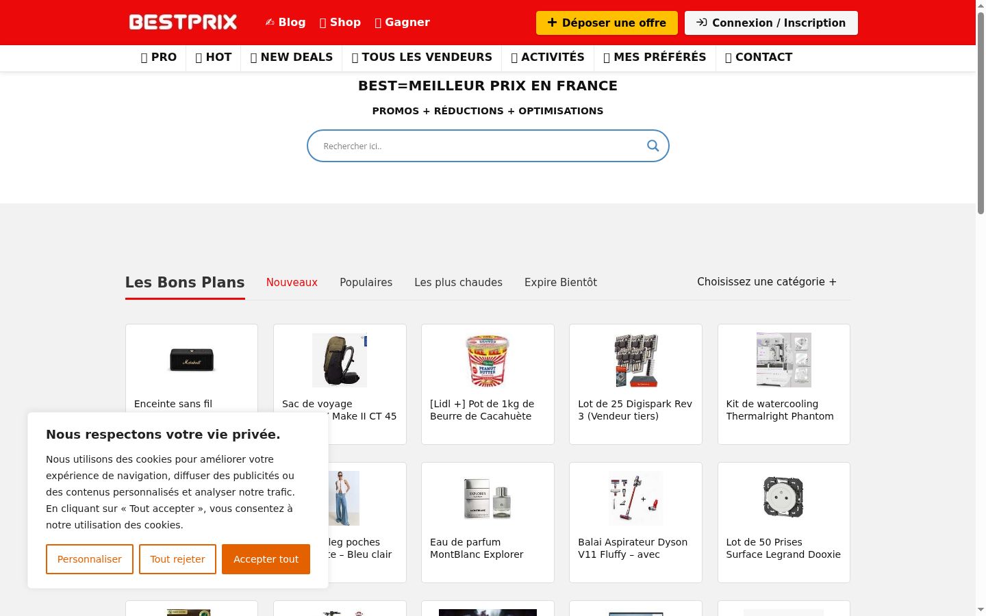 Screenshot tal-banner tal-kunsens muri qabel kwalunkwe interazzjoni