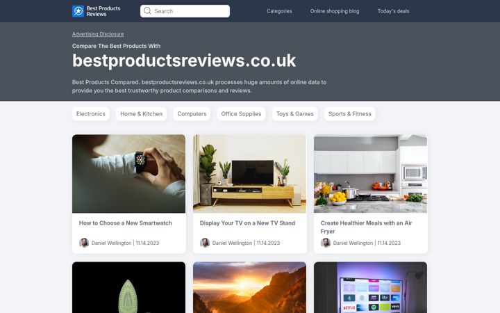 Screenshot of bestproductsreviews.co.uk