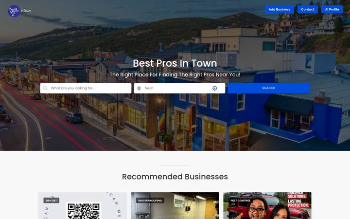 Screenshot of bestprosintown.com
