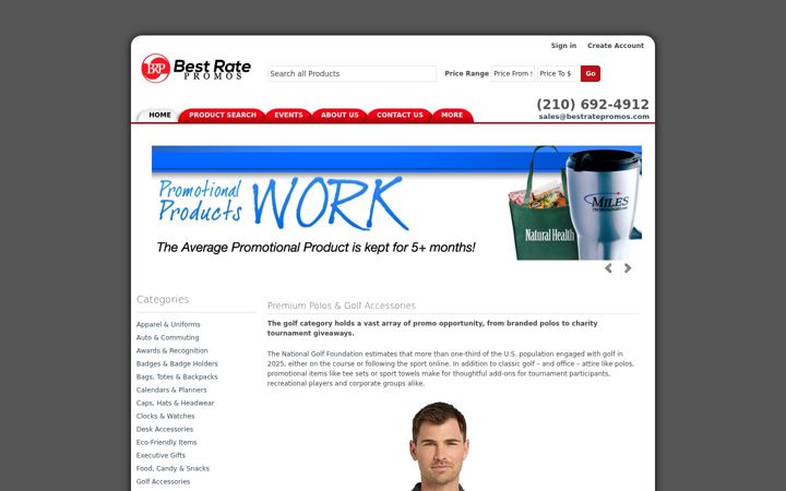 Screenshot of bestratepromos.com