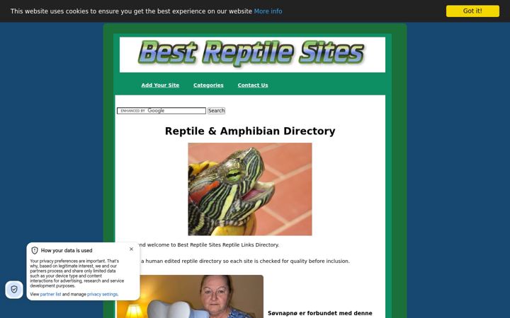 Screenshot of bestreptilesites.com