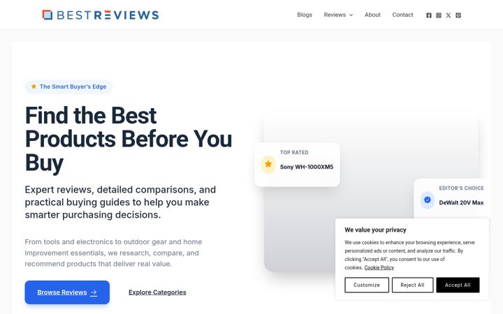 Screenshot of bestreviews.vip