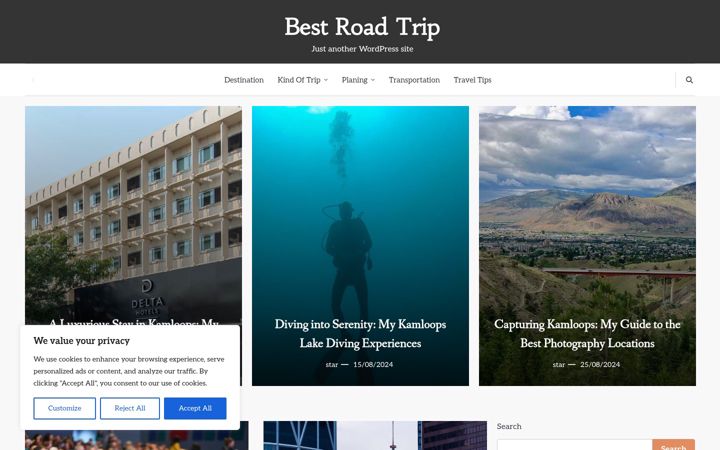 Screenshot ta' bestroadtrip.net