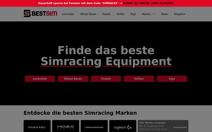 Posnetek zaslona bestsim.de