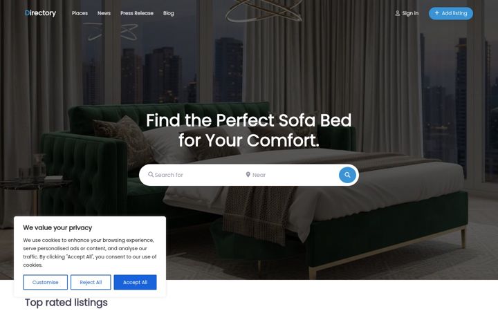 Screenshot of bestsofabedcouch.com