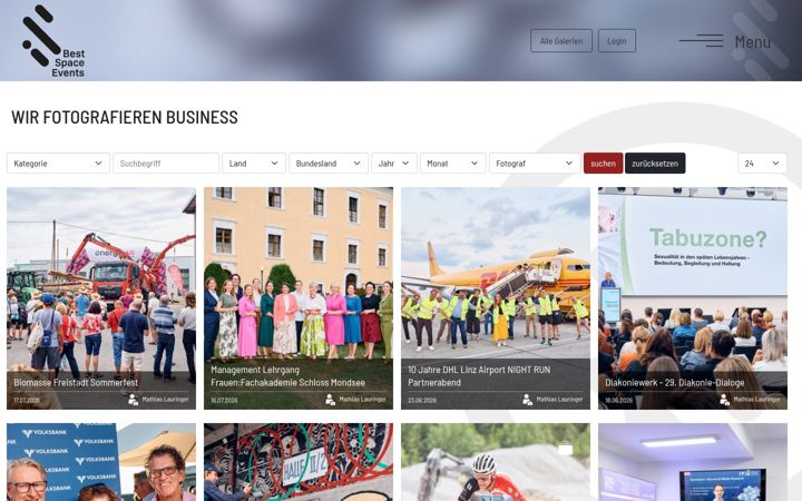 Screenshot of bestspaceevents.com