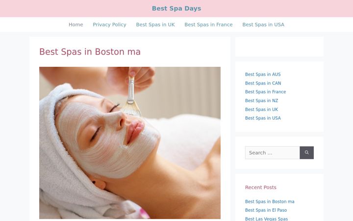 Screenshot of bestspadays.com