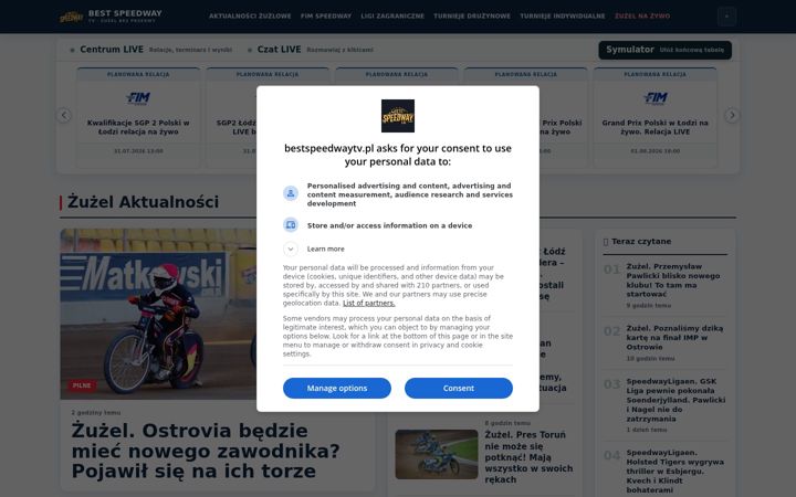 Screenshot of bestspeedwaytv.pl