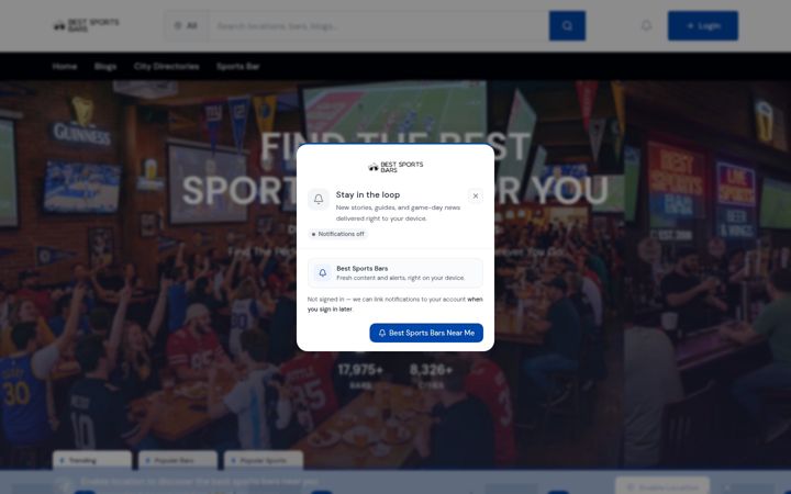 Screenshot of bestsportsbars.net