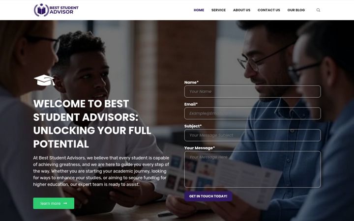 Screenshot of beststudentadvisors.com