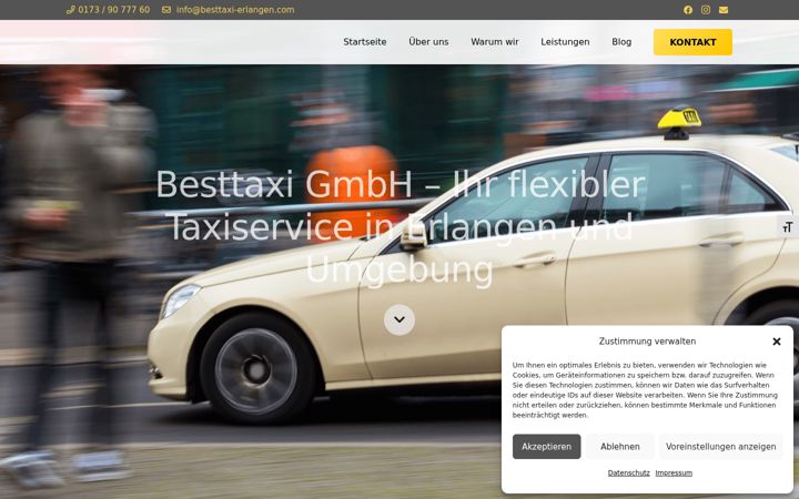 Screenshot of besttaxi-erlangen.com